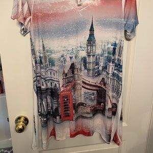 xl long patriotic embellished top Nwt